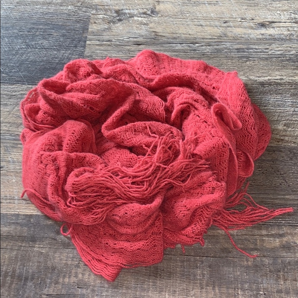 Grapefruit colored scarf